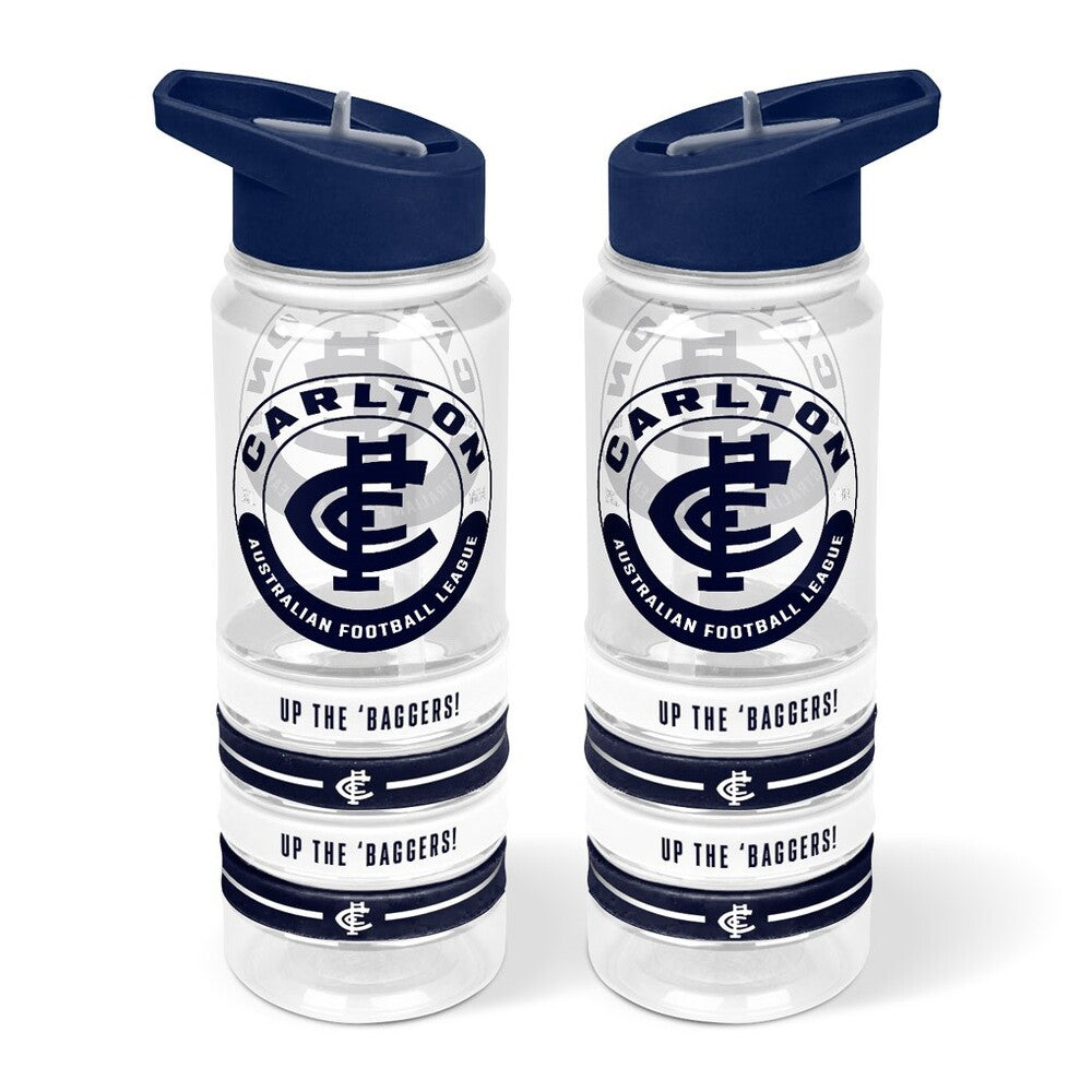 Carlton Blues Tritan Drink Bottle with Wrist Bands