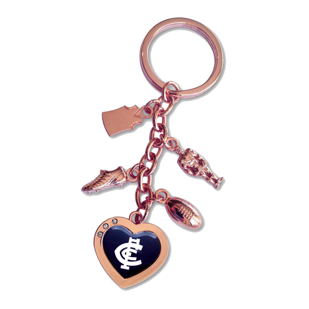 Carlton Blues Charm Keyring