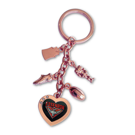 Essendon Bombers Charm Keyring