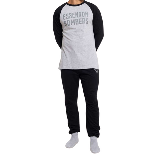 SALE SALE SALE    Essendon Bombers Youths Raglan Sleeve Cuffed PJ Set