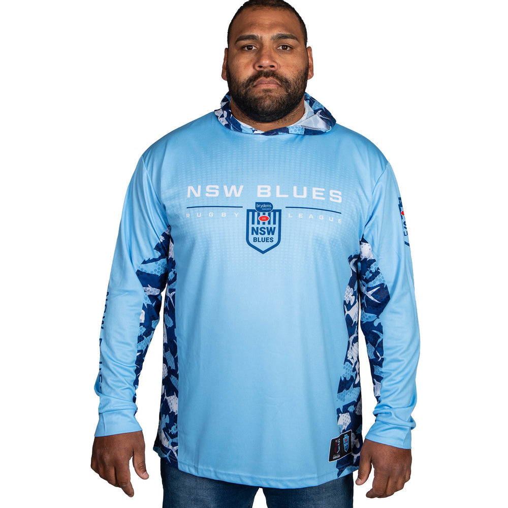 NSW Blues "Reef Runner’ Hooded Fishing Shirt