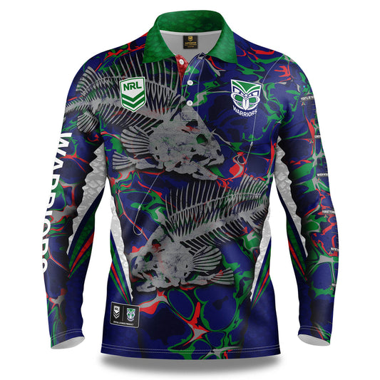 Christmas  SALE    New Zealand Warriors Skeletor fishing shirt