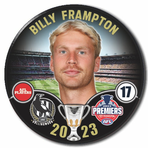 2023 AFL Collingwood Premiership Player Badge - Billy Frampton