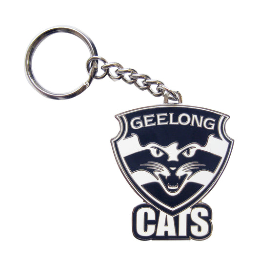 Geelong Cats Logo Metal Keyring