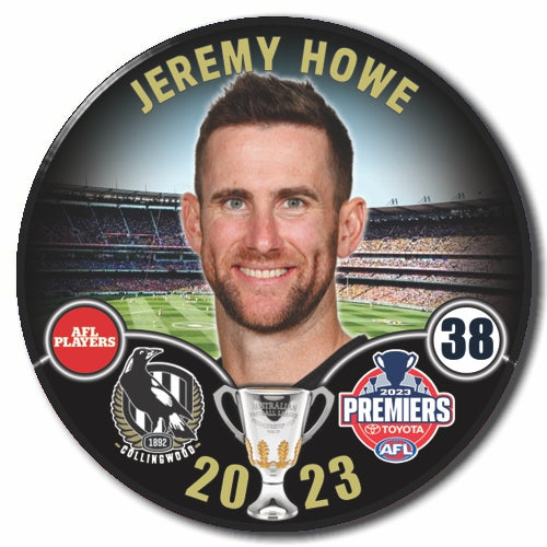 2023 AFL Collingwood Premiership Player Badge - Jeremy Howe