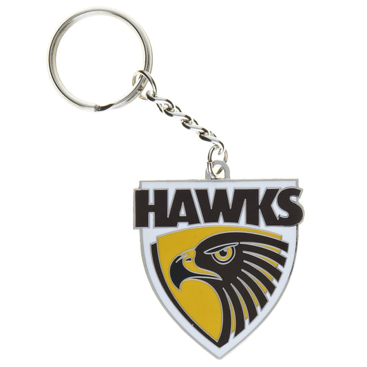 Hawthorn Hawks Logo Metal Keyring