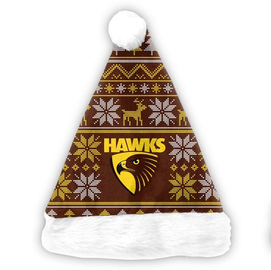 Hawthorn Hawks Xmas Santa Hat