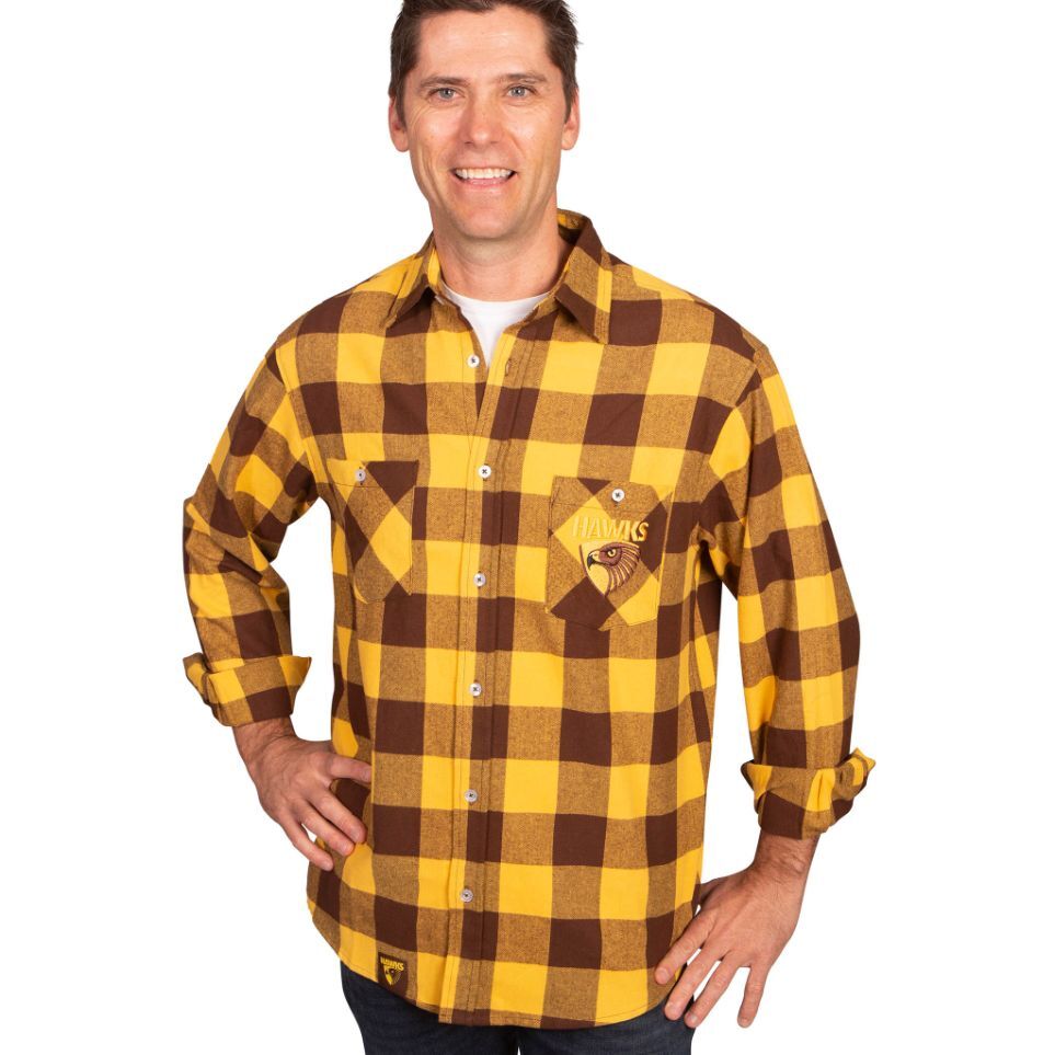 Hawthorn Hawks Mens Flannelette Shirt