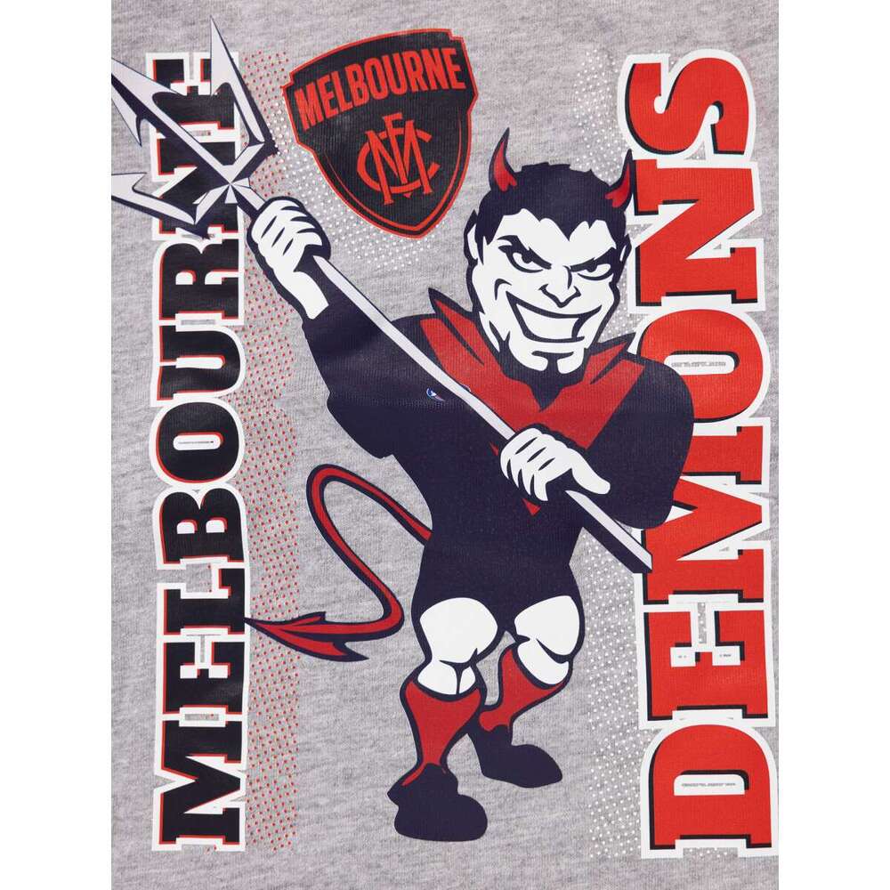 STOCKTAKE SALE   Melbourne Demons Kids Raglan Sleeve Cuffed PJ Set