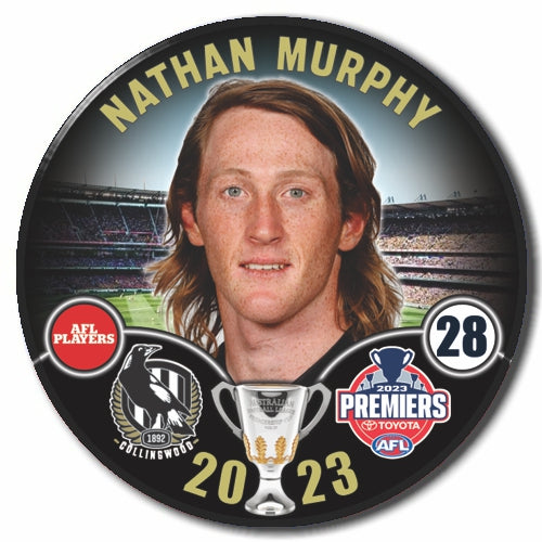 2023 AFL Collingwood Premiership Player Badge - Nathan Murphy