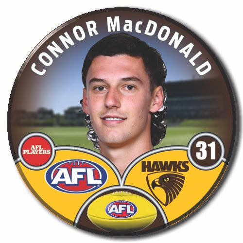 2024 Hawthorn Player Badge  Connor MacDonald Macdonald