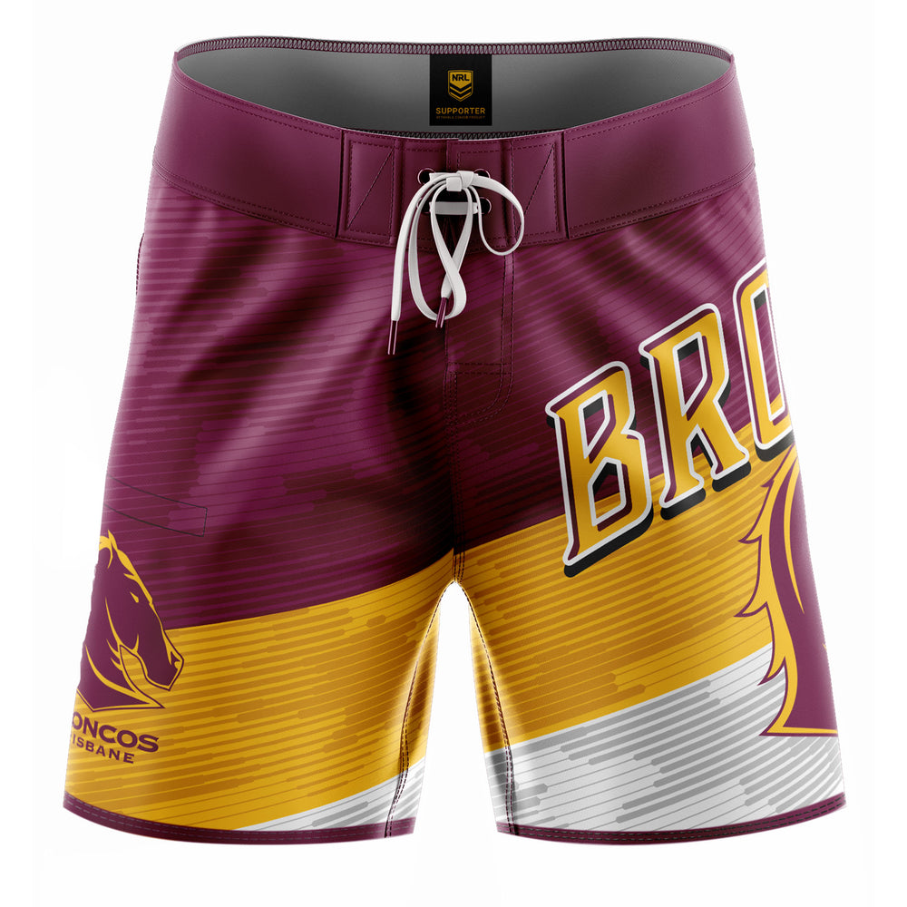 Brisbane Broncos 'Barrel' Board Shorts