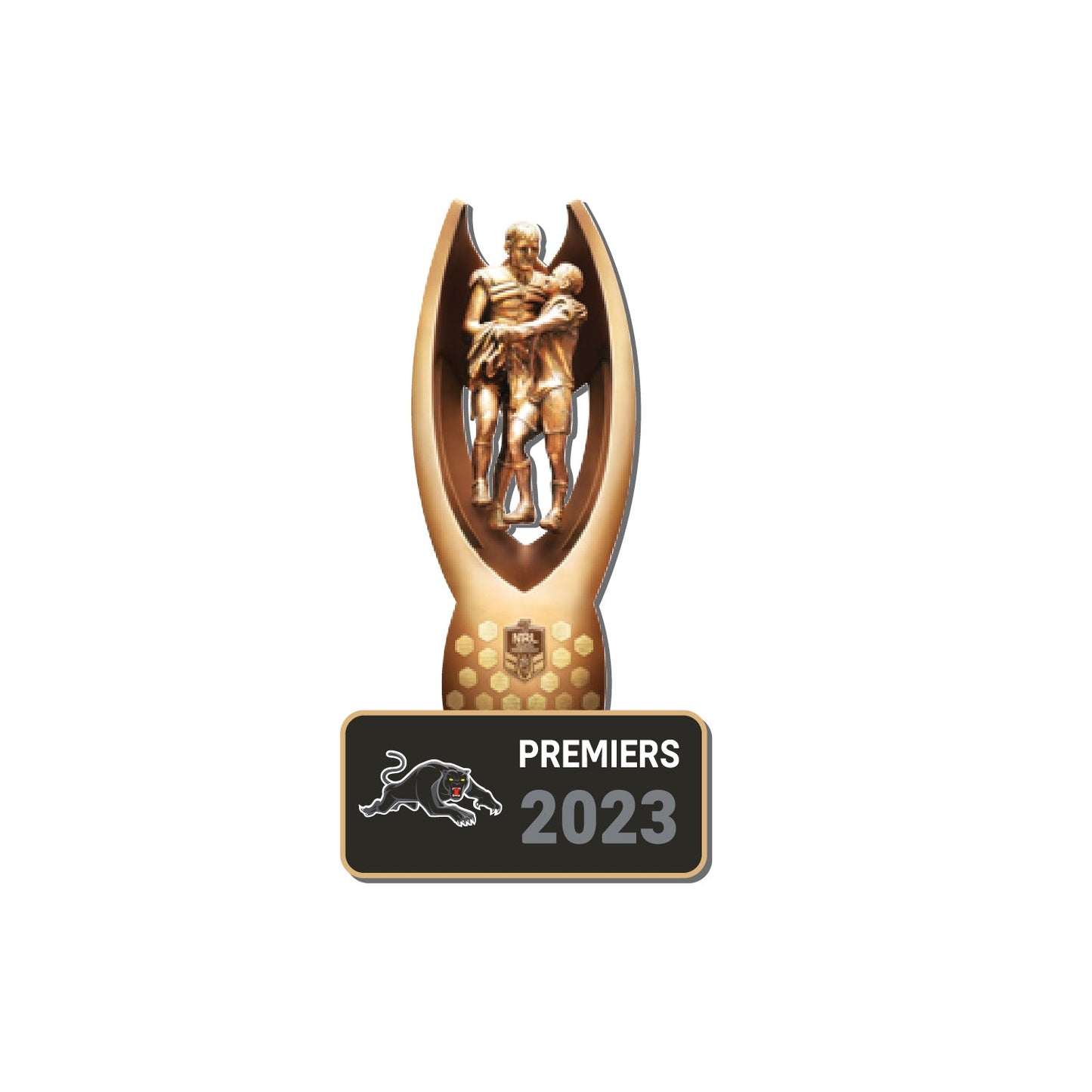 STOCKTAKE SALE           2023 NRL Penrith Panthers Premiership 3D Trophy Pin