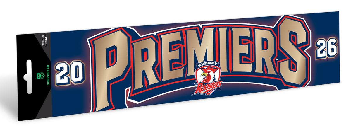 Sydney Roosters 2026 Premiers Bumper Sticker(PreOrder)