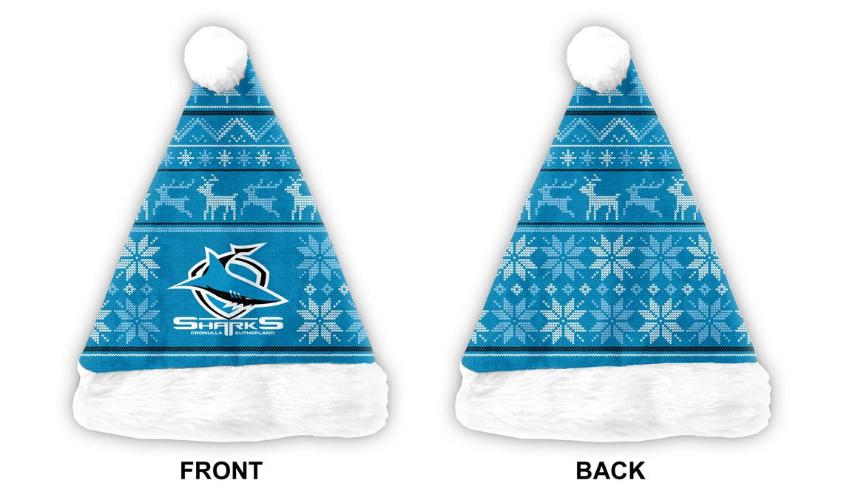 Cronulla Sharks Xmas Santa Hat