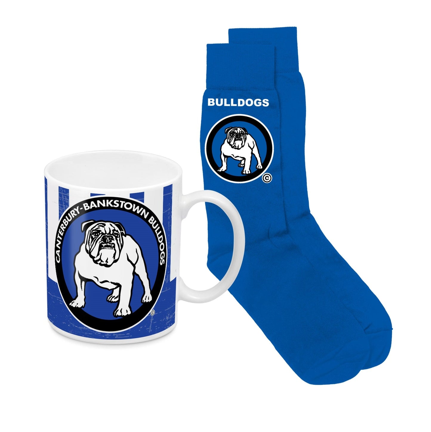 STOCKTAKE SALE Canterbury Bulldogs Heritage Mug and Sock Gift Pack