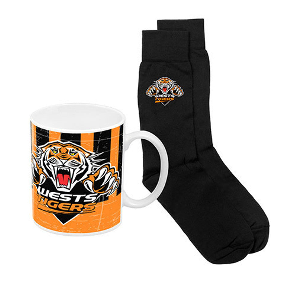 Wests Tigers Heritage Mug and Sock Gift Pack