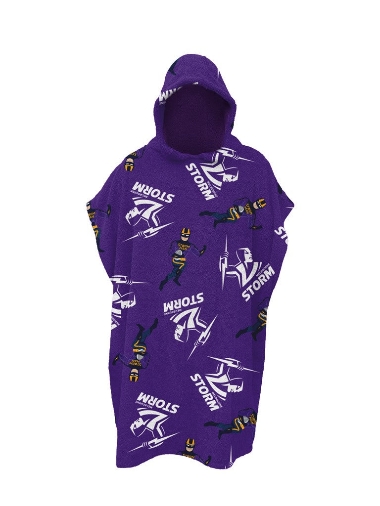 Melbourne Storm Kids Youth Hooded Beach Towel