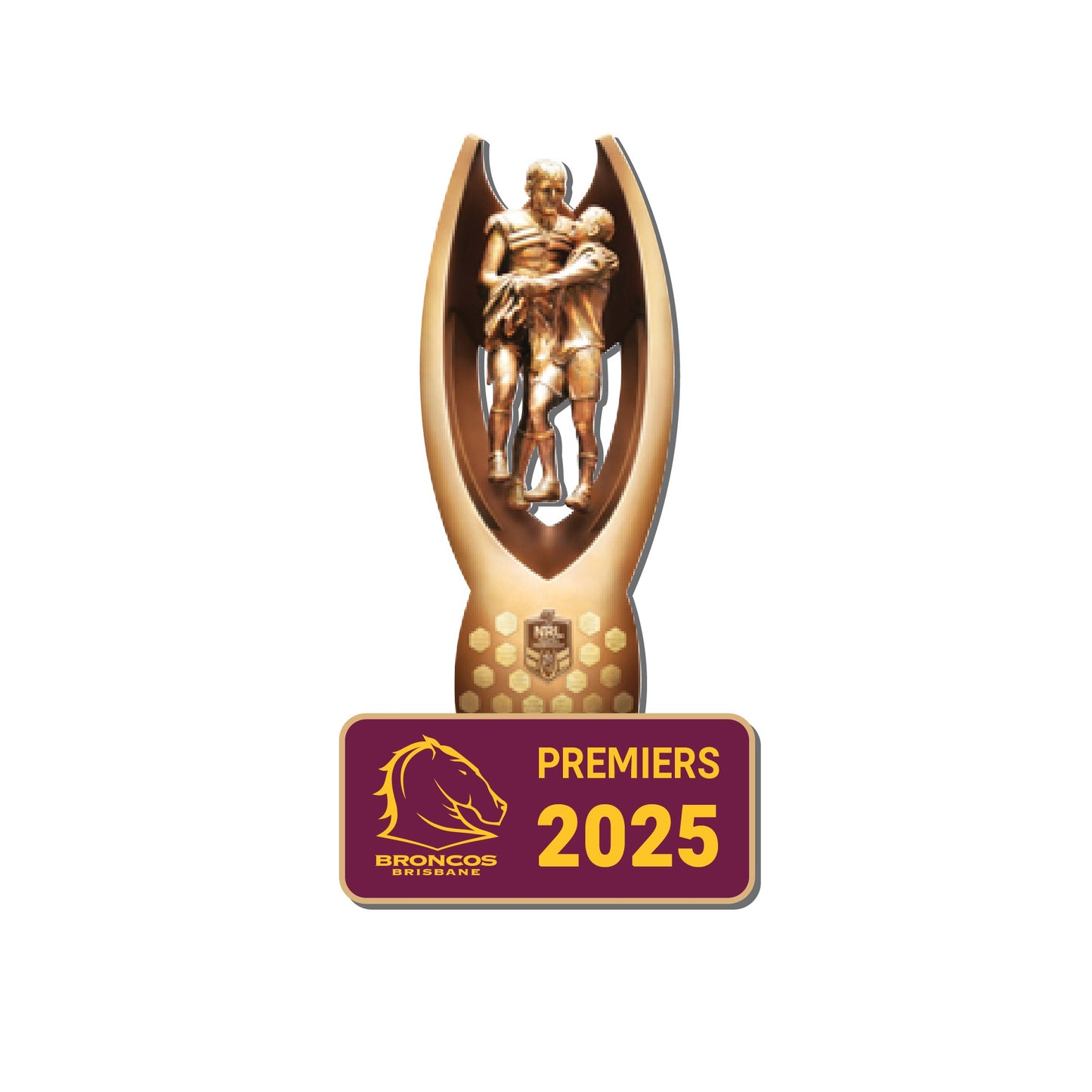 Brisbane Broncos 2025 Premiers 3D Trophy Pin