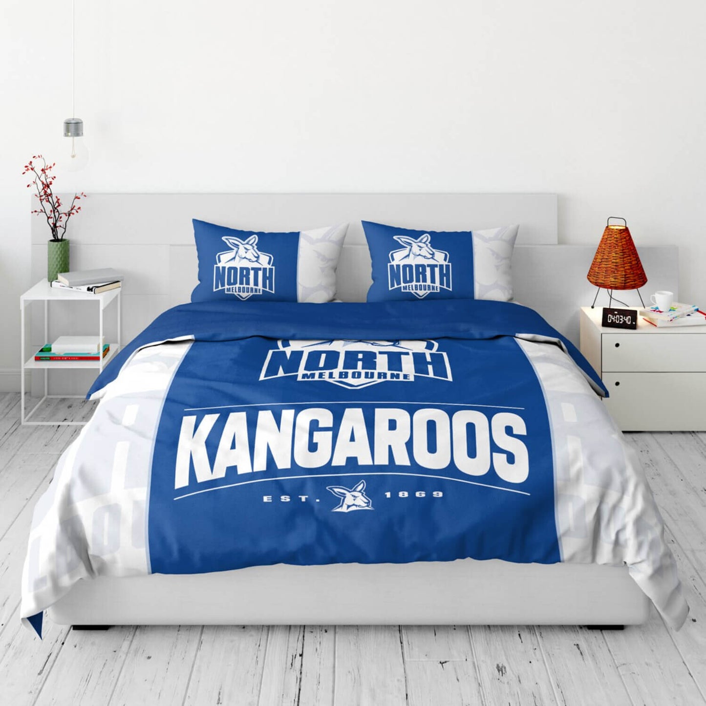SALE North Melbourne Kangaroos Quilt Doona Cover - Double