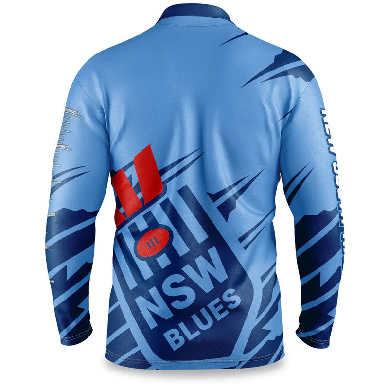 NSW Blues State of Origin 'Ignition' fishing shirt - Youth