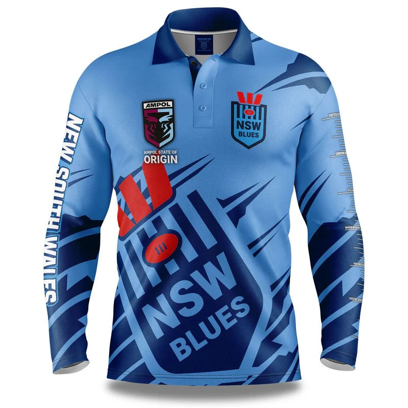 NSW Blues State of Origin 'Ignition' fishing shirt