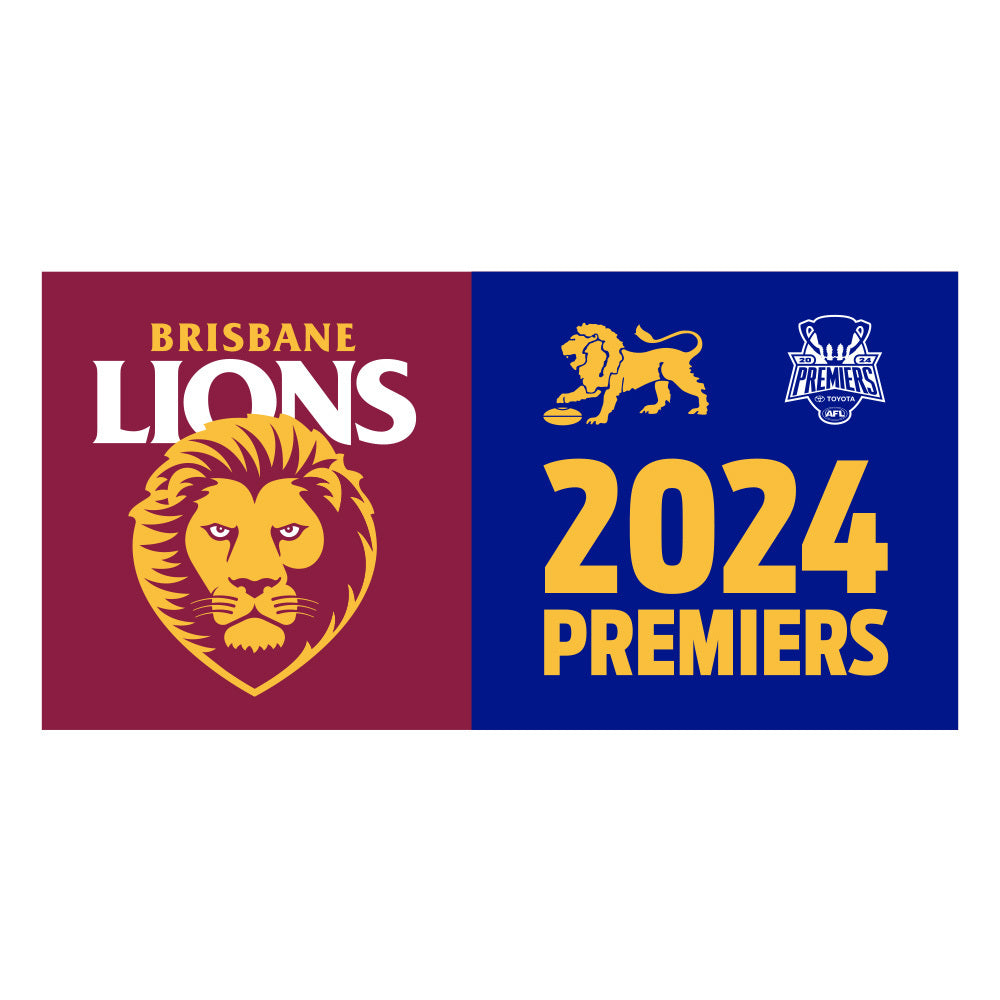 Brisbane Lions 2024 Premiers Flag Pole Flag 90cm X 180cm