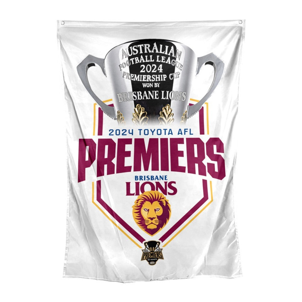 Brisbane Lions 2024 Premiers Wall Flag