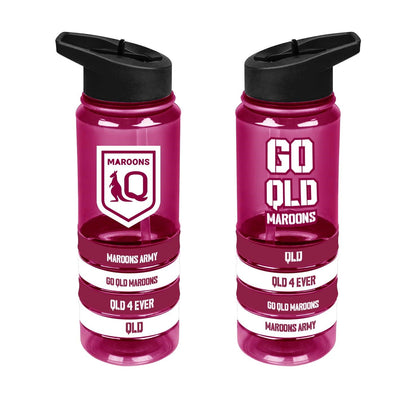 QLD Maroons Tritan Drinks Bottle With Bands