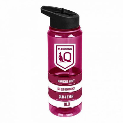 QLD Maroons Tritan Drinks Bottle With Bands