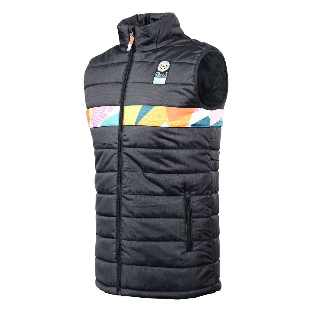 STOCKTAKE SALE         FWWC 2023 Strip Art Puffer Vest