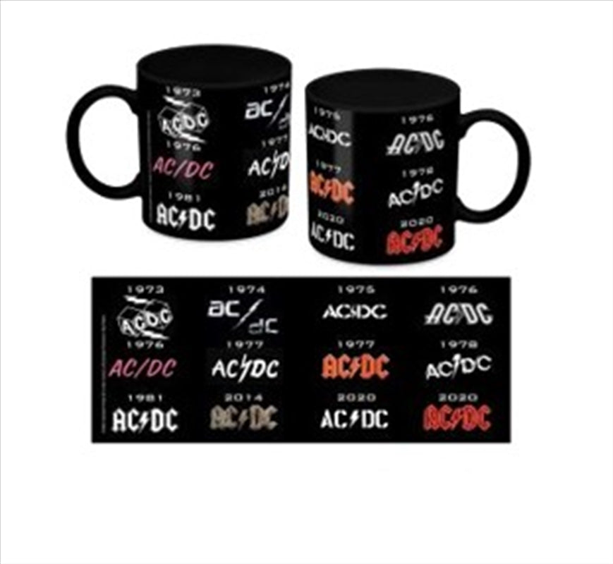 AC/DC Logo Years Black Mug