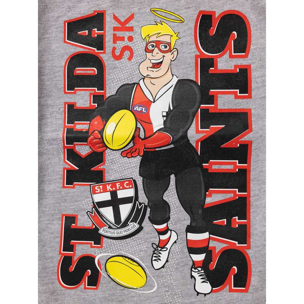 STOCKTAKE SALE                St Kilda Saints Kids Raglan Sleeve Cuffed PJ Set