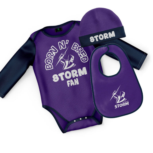 Melbourne Storm'Born & Bred' 3pc Set