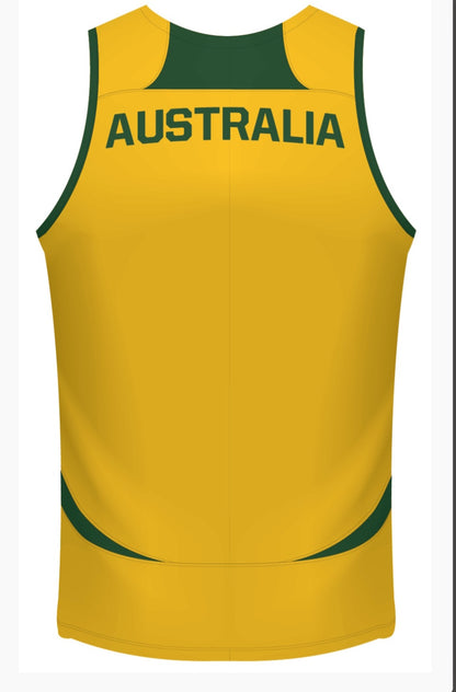 Cricket Australia Gold Supporters Singlet Youth