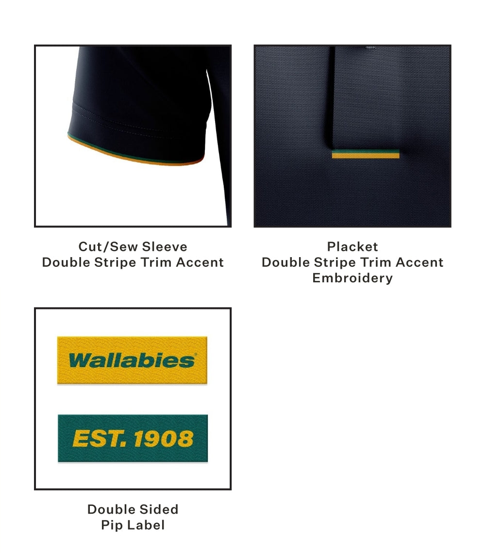 Australian Wallabies 2024 Supporter Stripe Polo