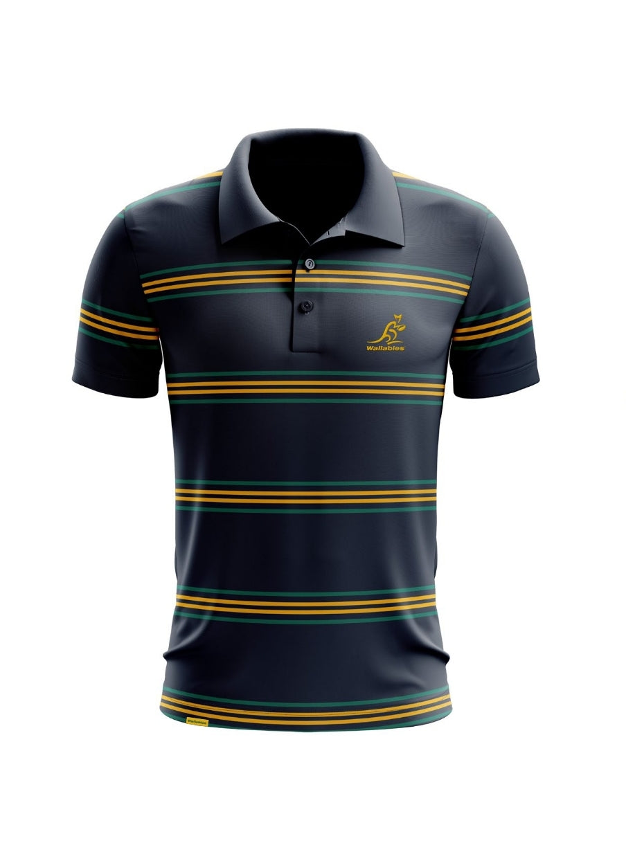 Australian Wallabies 2024 Supporter Stripe Polo