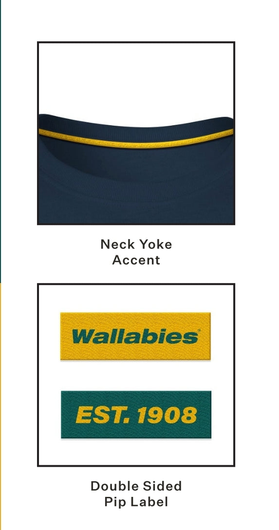 Australian Wallabies 2024 Supporter Navy Tee