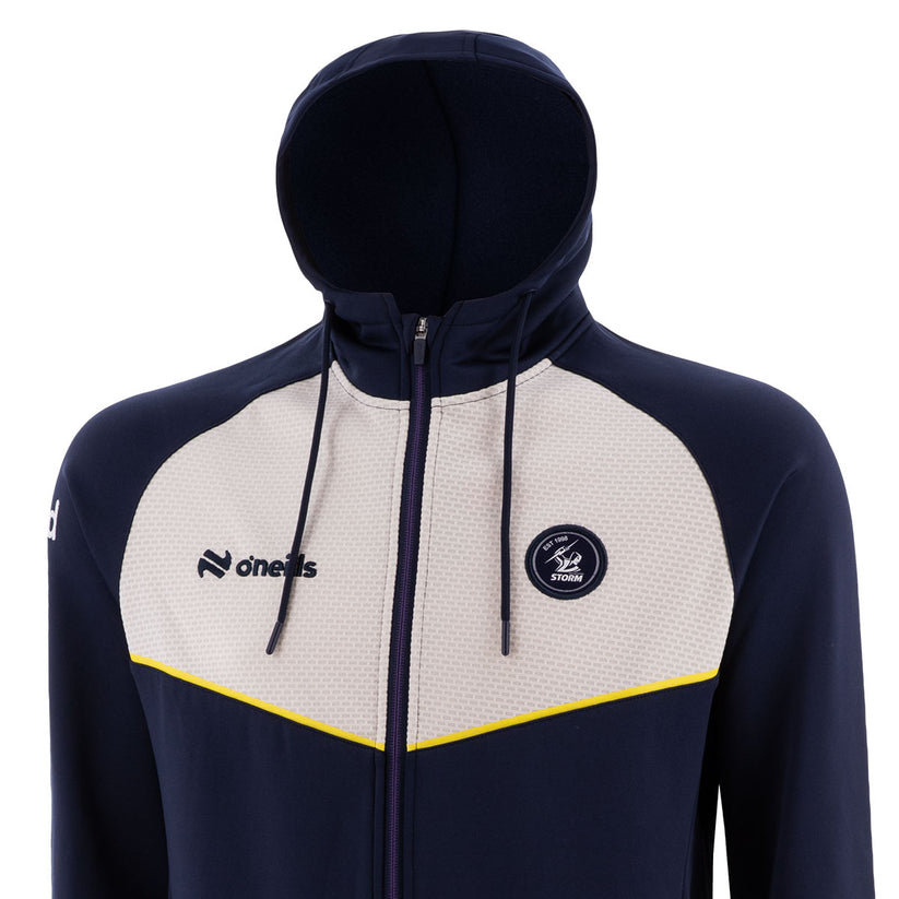 Melbourne Storm 2025 Mens Leisure Tech Fleece FZ Hoodie