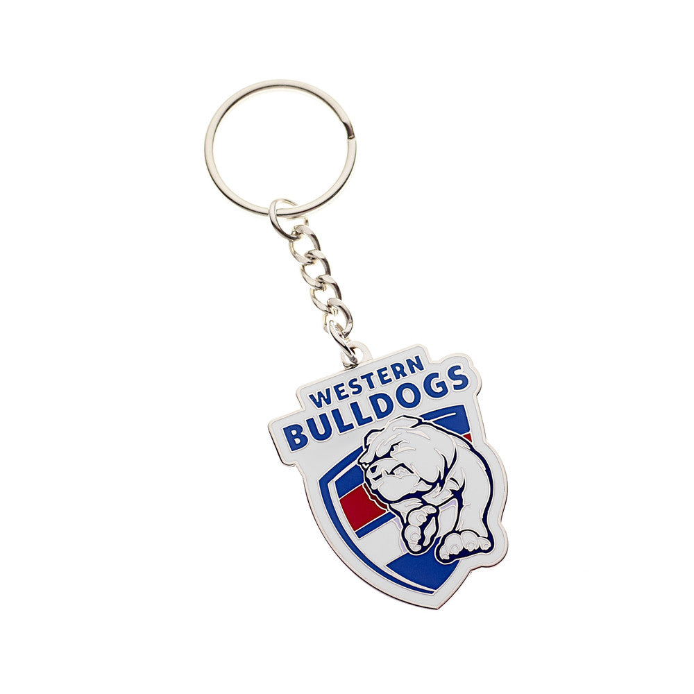 Western Bulldogs Logo Metal Keyring