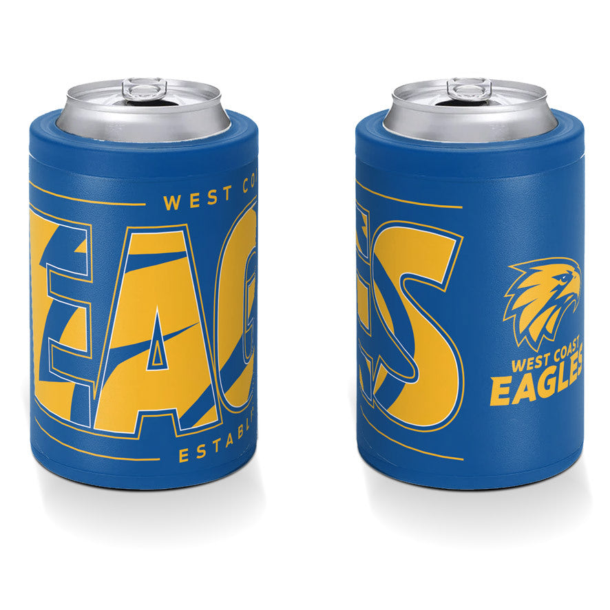 West Coast Eagles Insulated S/Steel Stubby Holder Can Cooler