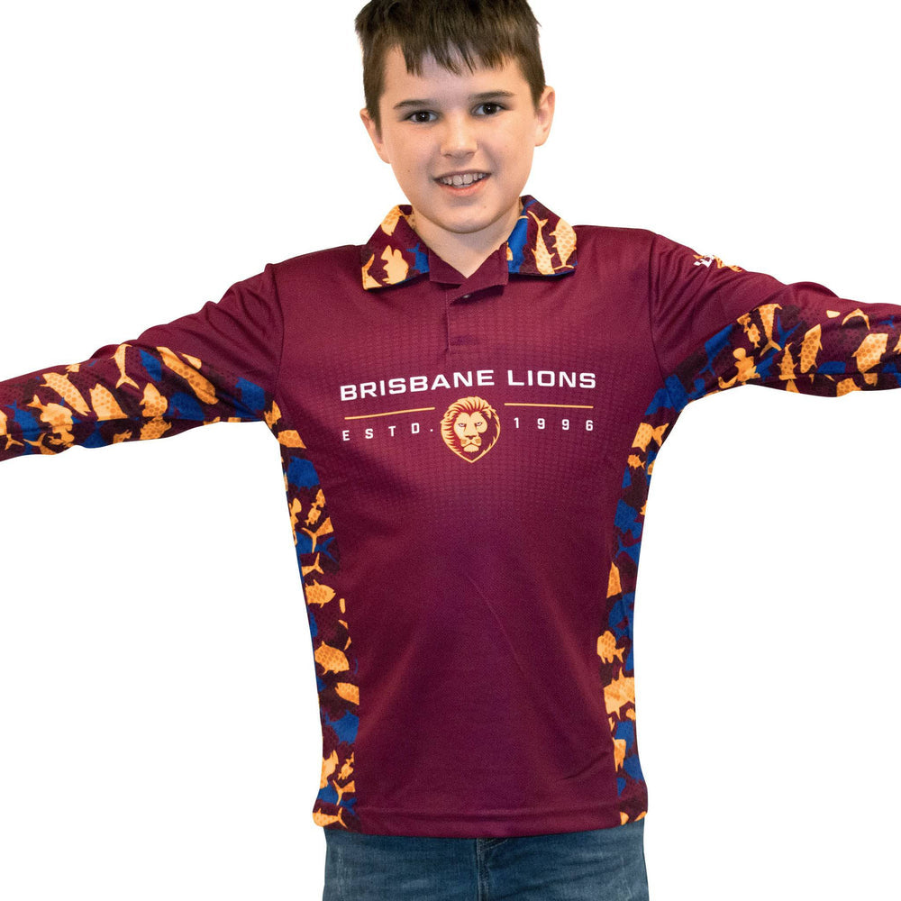 Brisbane Lions "Reef Runner’  Fishing Shirt Youth