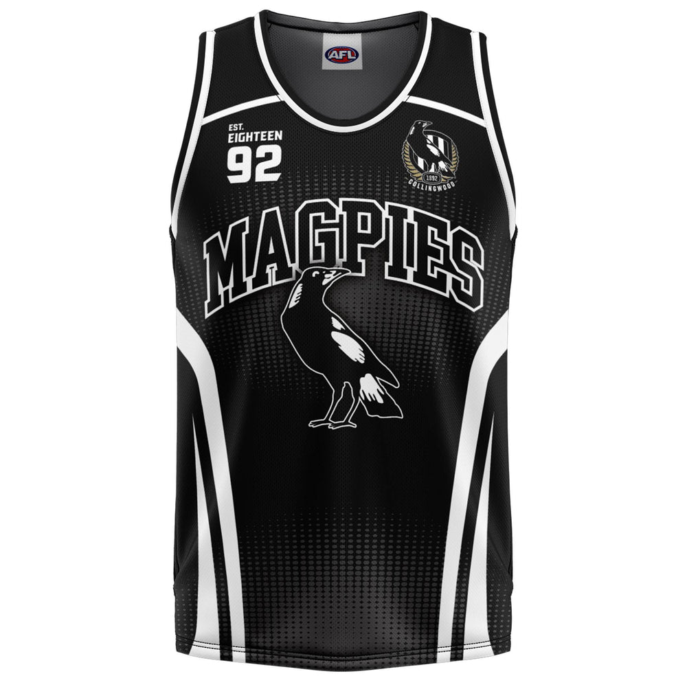 Collingwood Magpies'Hoops' singlet Adult