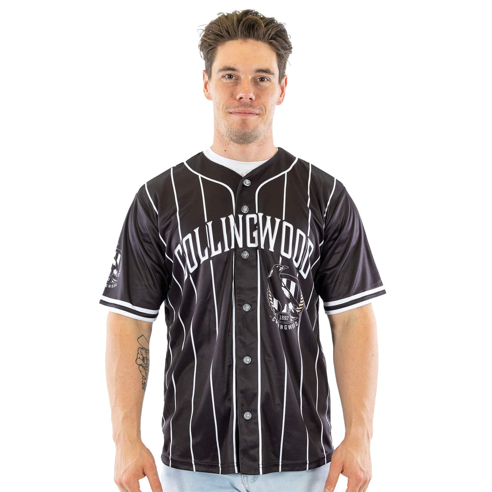 Collingwood Magpies'Slugger' Baseball Shirt Adult