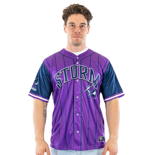 Melbourne Storm 'Slugger' Baseball Shirt Adult