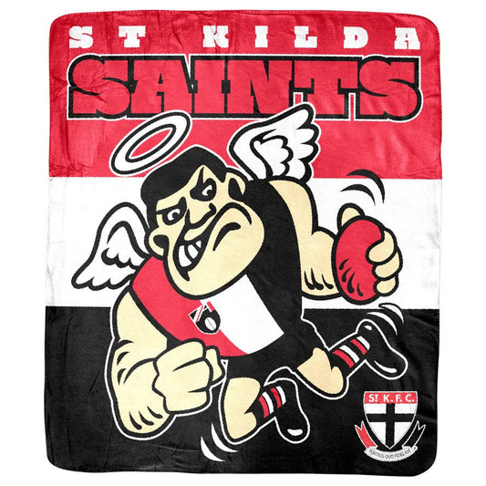 St kilda Mascot Coral Fleece Throw Rug