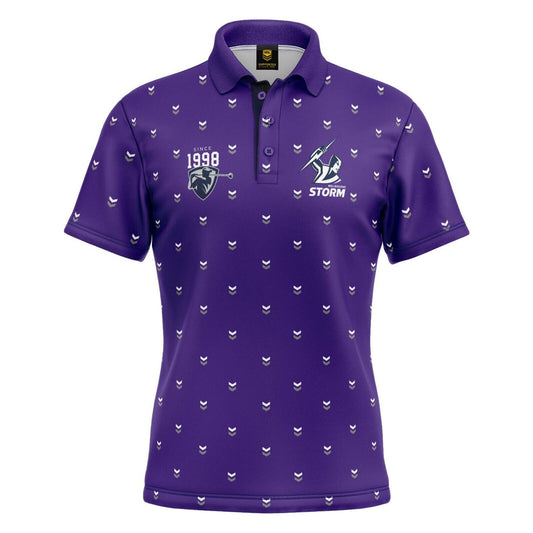 Nrl Mens  Melbourne  Storm Mulligan Golf Polo Shirt