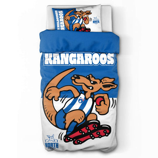 SALE North Melbourne Kangaroos Doona Quilt Cover Set - Single