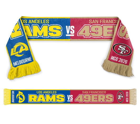 Official 49ers & Rams Melbourne Game 2026 NFL Supporter Scarf