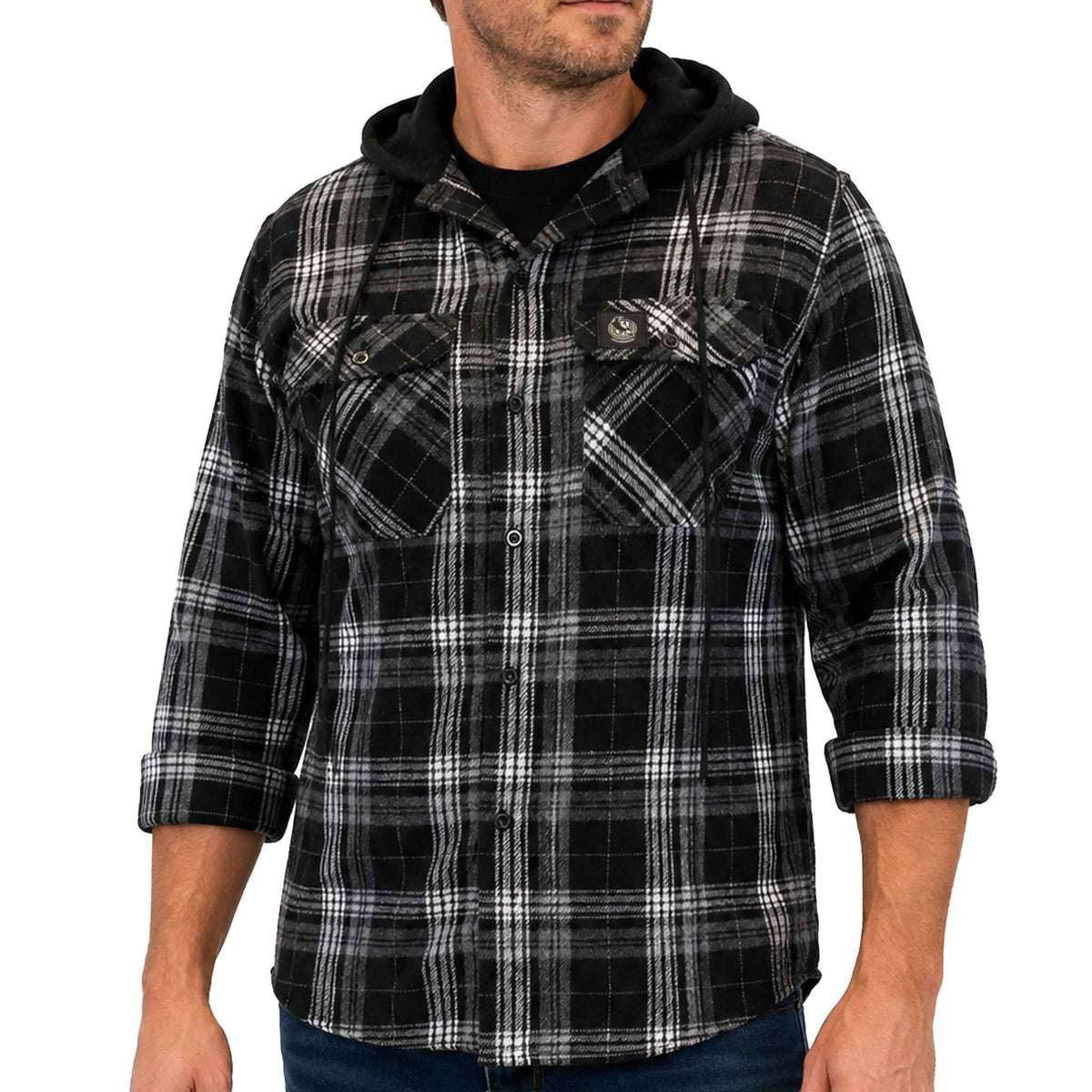 Collingwood Magpies Highland Hooded Flannel Shirt
